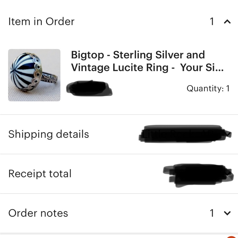 Vintage Bigtop Lucite and Sterling Ring - Picture 7 of 8